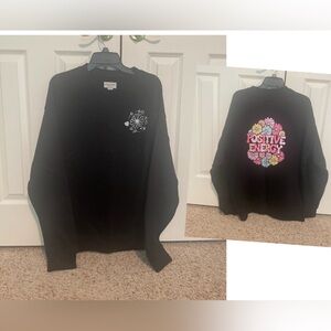 Mens Women’s Unisex Arizona Jeans Company Positive Energy Sweatshirt Black Large